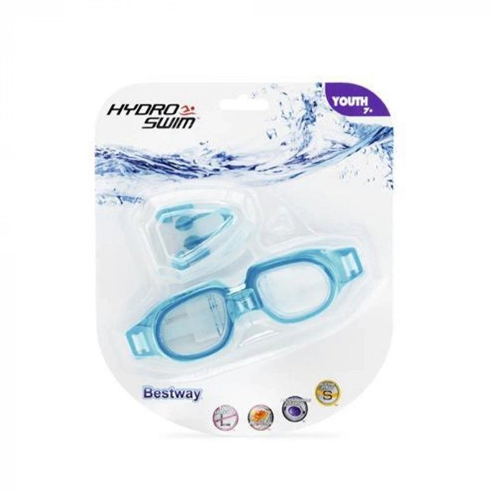 Timion 26034 Bestway Çocuk Yüzücü Gözlüğü, Burun Mandalı ve Koruyucu Kulak Tıkacı Seti 7+