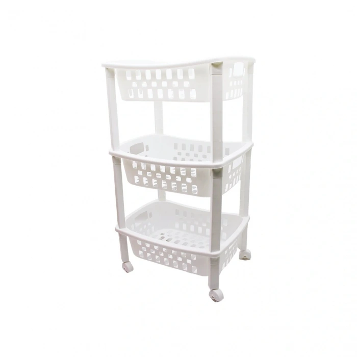 Timion 3 Katlı Sepet Düzenleyici  - Raf Ünitesi Tekerlekli 400x295x700mm (5148)