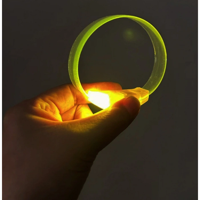 Timion 3 Modlu Pilli LED Işıklı Esnek Parti Bilekliği Sarı (5148)