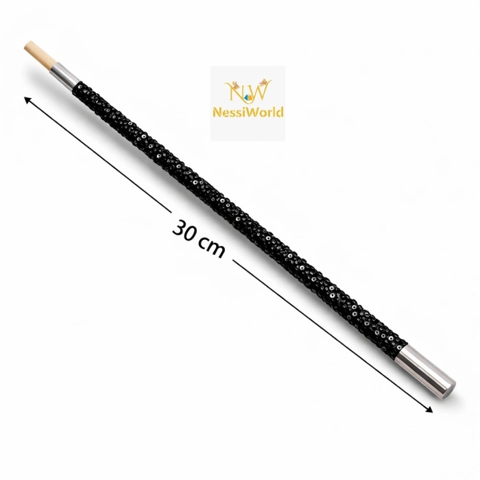 Timion 30 cm Siyah Payetli Sigara Tutacağı – 1920’ler Gatsby Parti Aksesuarı