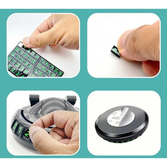 Timion 360° Dönebilen Yapışkanlı Numaratörlü Araç Telefon Tutucu (5148)