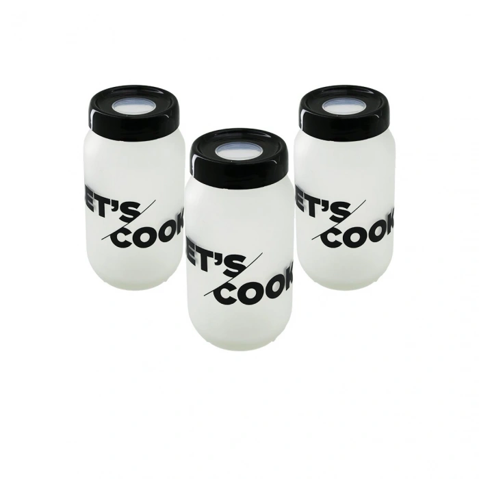 Timion 3pcs 100cc Flu Saklama Kabı - Cam Kavanoz Set (5148)