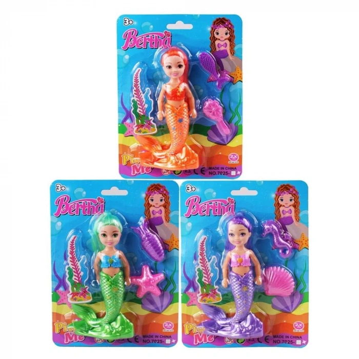 Timion 7025 KARTELA KÇK DENİZ KIZI BERTHA BEBEK -KZL