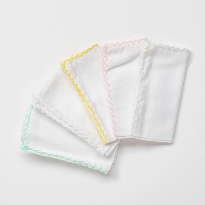 Timion AC24447 Basic 5Li Bebek Ağız Mendili 25x25 cm Pink