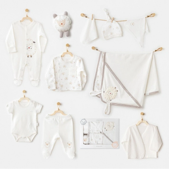 Timion AC25561 Newborn Set Tinny Ships 10Lu Hastane Çıkışı Ekru