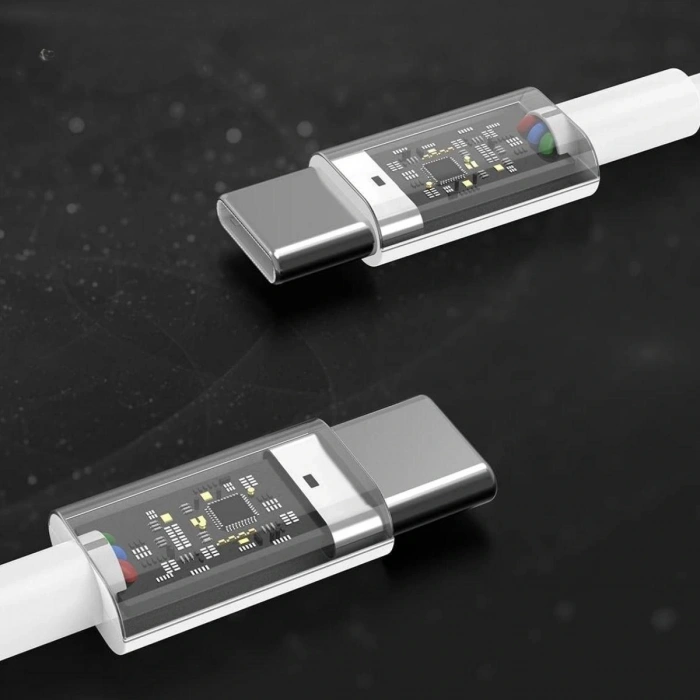 Timion Apple 15/15 Pro Type-C to Type-C Hasır Örgü Hızlı Şarj Kablosu (1m) (5148)