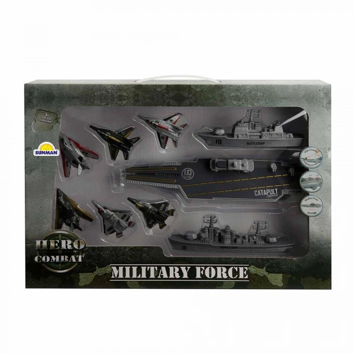 Timion Askeri Oyun Seti 9 Parça Jet Uçak Gemisi