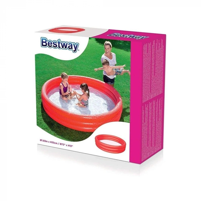 Timion Bestway 51027 Üç Halkalı Renkli Şişme Havuz 183 X 33cm
