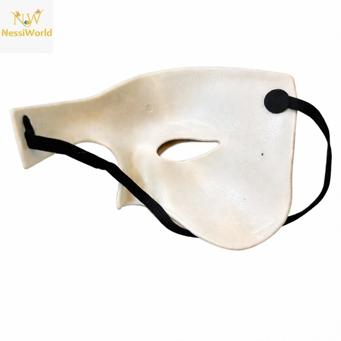 Timion Beyaz Yarım Erkek Maske – Phantom Parti & Balo Maskesi
