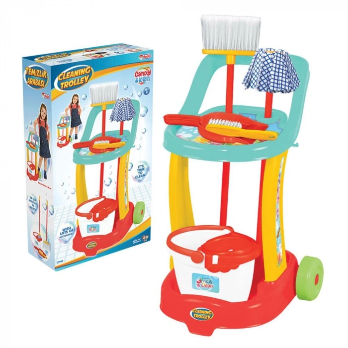 Timion Candy & Ken Temizlik Arabası Temizlik Oyun Seti