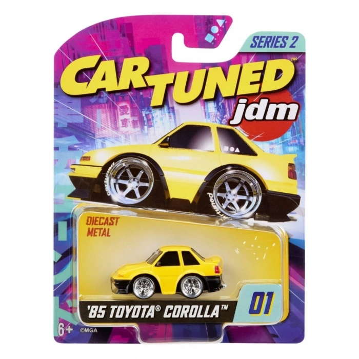 Timion CarTuned JDM Seri 2 1985 Toyota Corolla AE86 - Sarı Coupe Araba