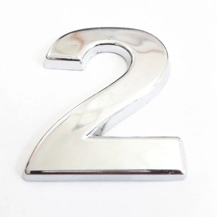 Timion Cemax 2 Rakamı 3,75 Cm Krom Yapışkanlı