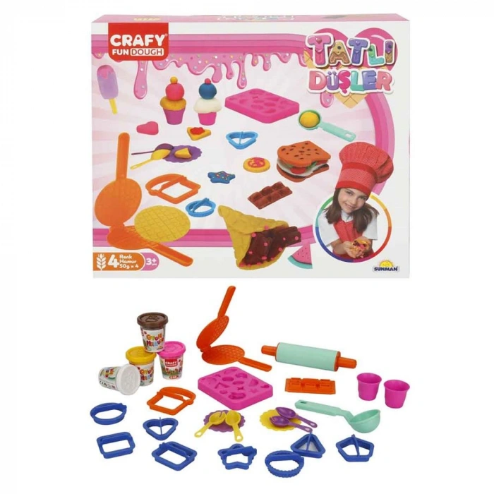 Timion Crafy Tatlı Düşler Oyun Hamuru Seti 200 g 22 Parça