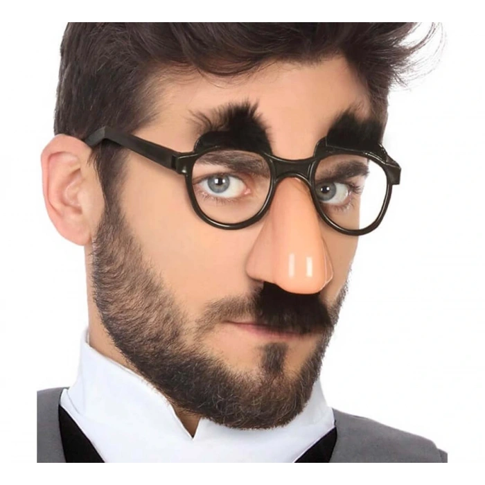 Timion Eğlenceli Kılık Değiştirme Kaş Bıyık Mizah Gözlüğü 9x13 cm (5148)