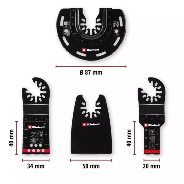 Timion Einhell Raspalama Uç Seti 4 Parça