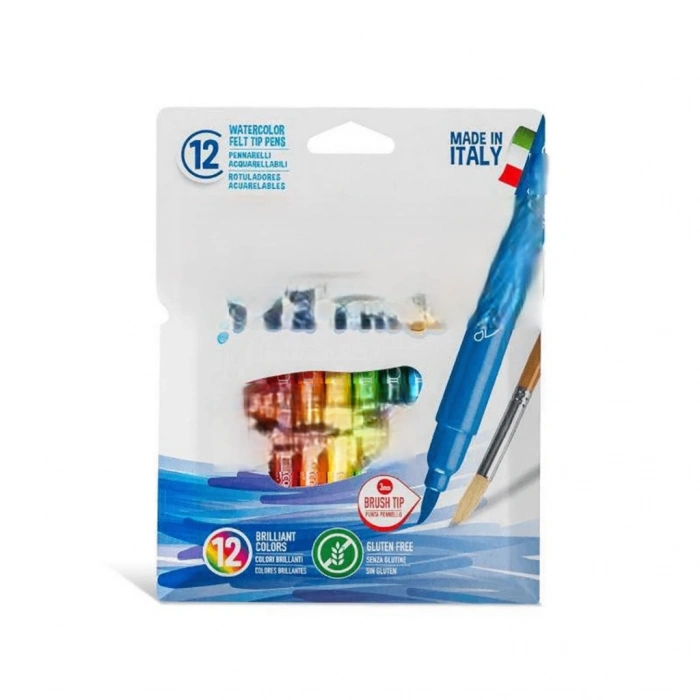 Timion Fırça Uçlu Keçeli Kalem 12 Renk