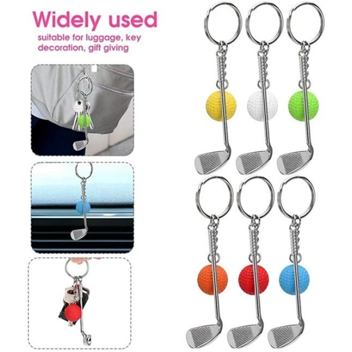 Timion Gerçekçi Golf Tasarımlı Şık Anahtarlık Kolye Çanta Süsü Golf Keychain (5148)