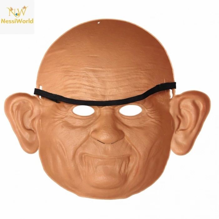Timion Gerçekçi Yaşlı Adam Maskesi – Lateks Görünümlü Plastik Korku Maskesi