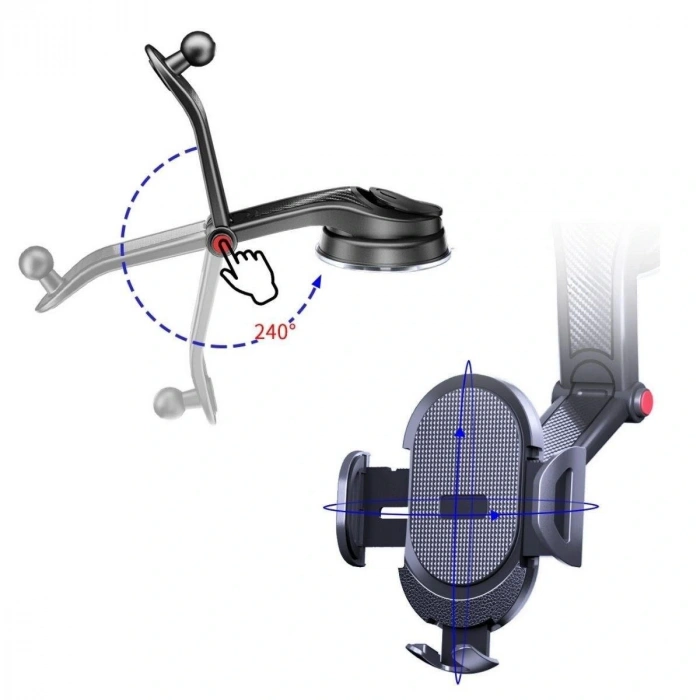 Timion Güçlü Vantuzlu Araç İçi Konsol Üstü Telefon Tutucu Aparat (5148)