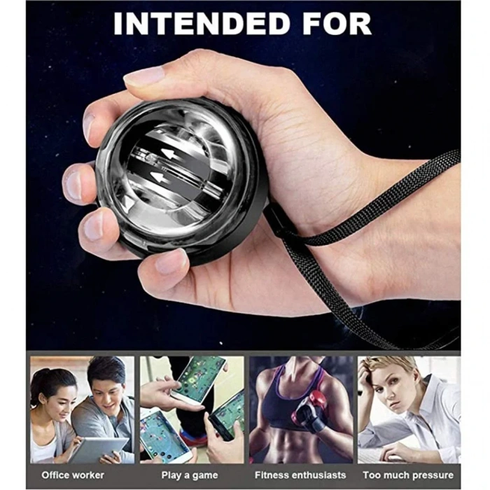 Timion Gyro Ball El Bilek Egzersiztopu Otomatik Jiroskop Kol Kuvvet Spor Ekipmanı (5148)