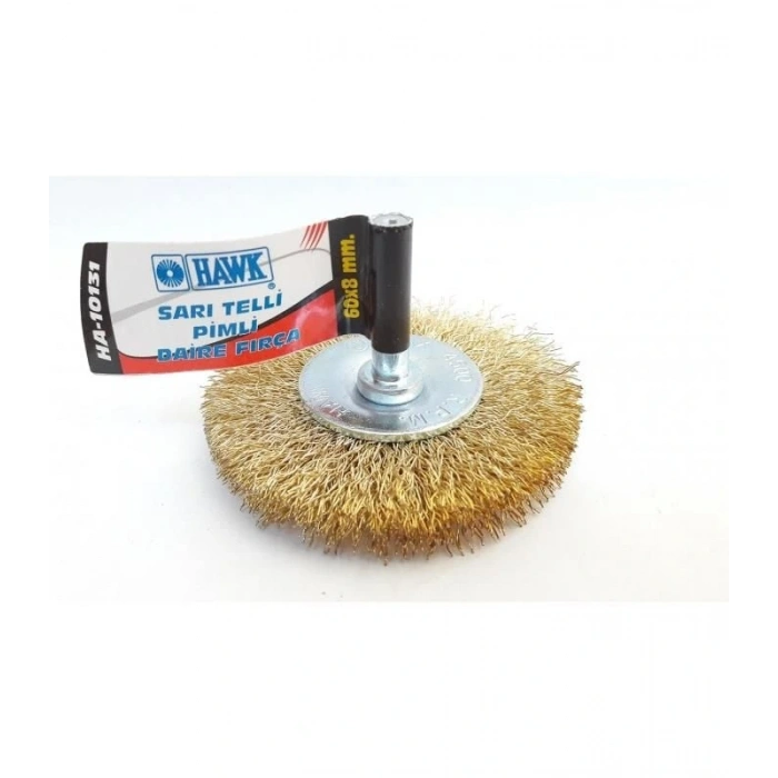 Timion Hawk Ha10131 Pimli Sarı Tel Daire Fırça 60X8 Mm