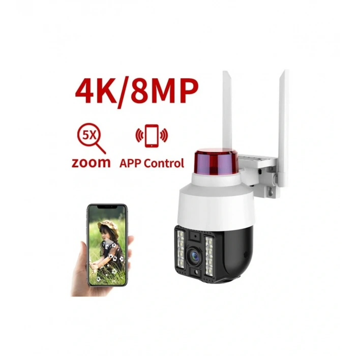 Timion INT-CMR21 SD-kart destekli Hareketli Sesli Gece Renkli PTZ Akıllı Wifi Güvenlik Kamerası (5148)