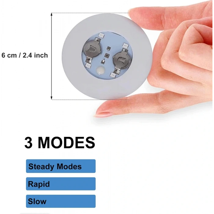 Timion Işıklı Yapışkanlı Bardak Altı Aparatı Ledli 3 Fonksiyonlu 6 cm Çap (5148)