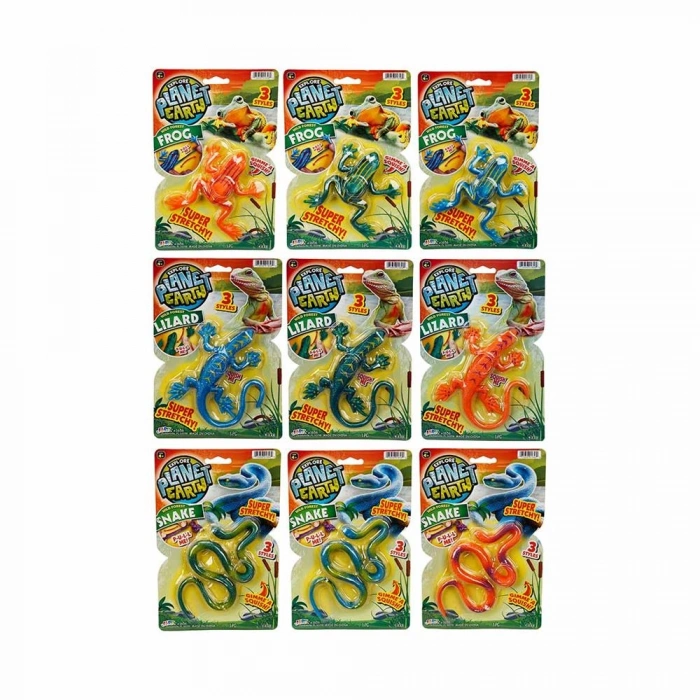 Timion Jaru Planet Earth Esnek Hayvanlar Kurbağa -Yılan-Kertenkele 1 adet