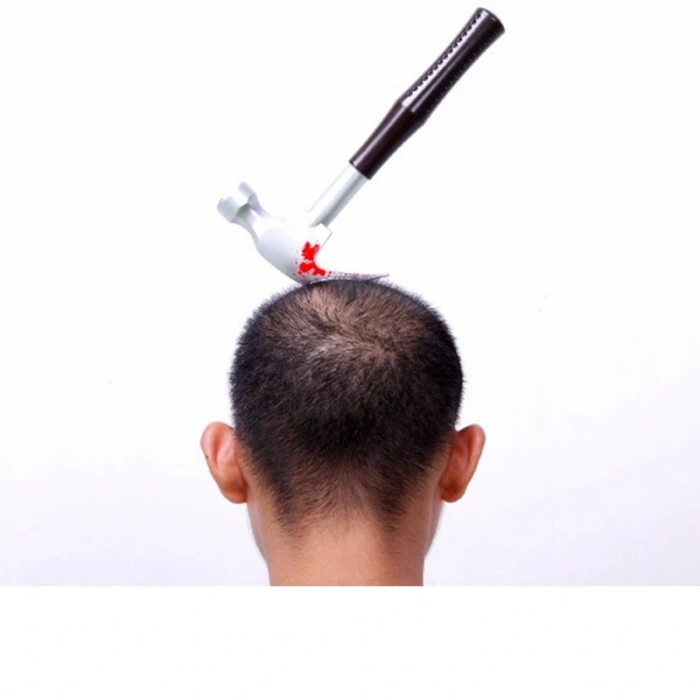 Timion Kafaya Saplanmış Kahverengi Saplı Çekiç Şaka Tacı (5148)