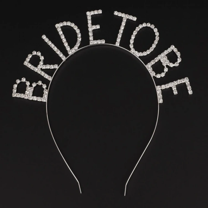 Timion Kristal Taşlı Gümüş Renk Bride To Be Gelin Tacı (5148)