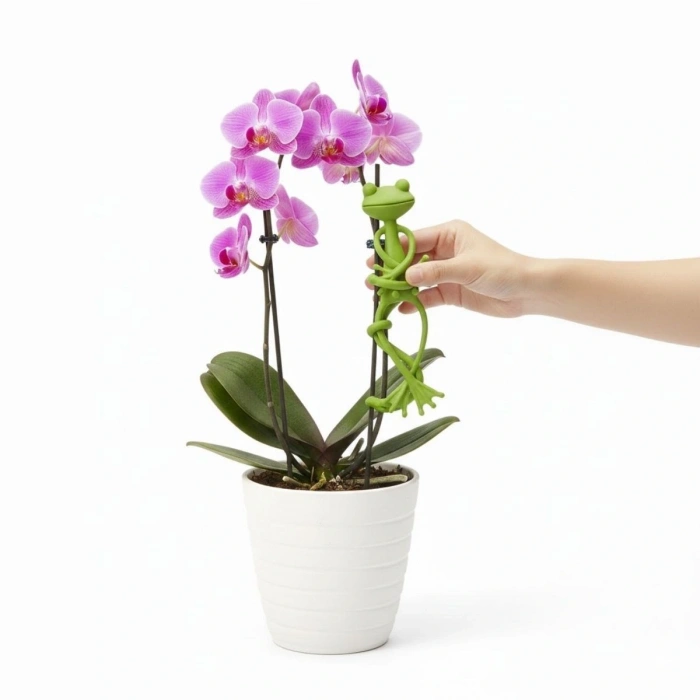 Timion Kurbağa Şeklinde Bitki Sabitleyici – Bahçe ve İç Mekan Bitkileri İçin Dal ve Gövde Destek Aparatı, Çok Amaçlı Bitki Tutucu Klips (5148)