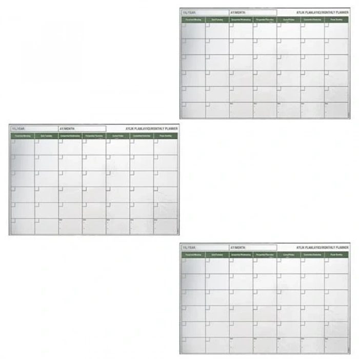 Timion Manyetik Yapışkanlı Bir Aylık Program Planlayıcı Takvim 85x56 cm (5148)