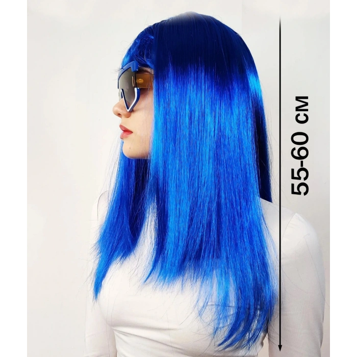 Timion Mavi Renk Uzun Parti Peruğu (5148)