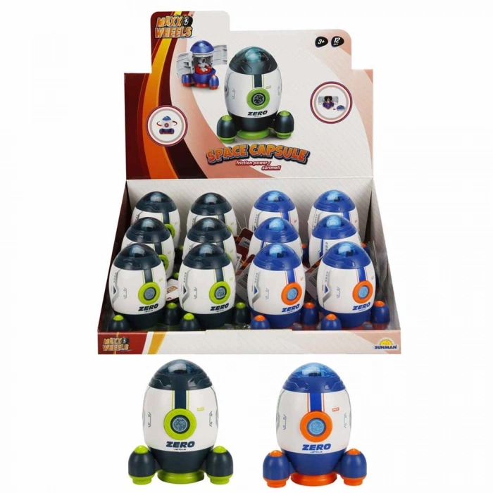 Timion Maxx Wheels Astronotlu Sürtmeli Uzay Roketi