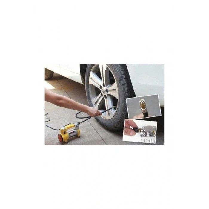 Timion Metal Gövdeli ve Işıklı Mini Araç Hava Kompresörü (5148)