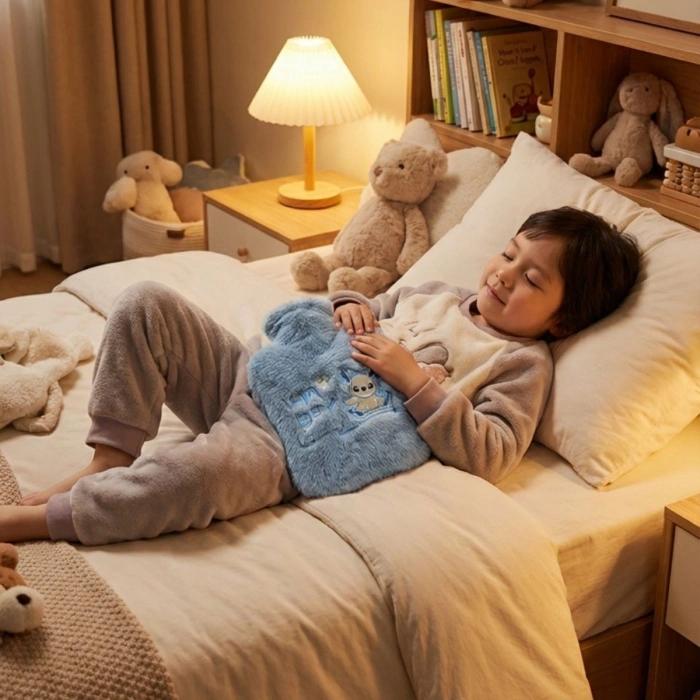 Timion Mutlu Robot Hayvan Figürlü Gri Peluş Sıcak Su Torbası 1 Lt – Yumuşak Kılıf, Uzun Süre Sıcak Tutan Termal Su Torbası (5148)