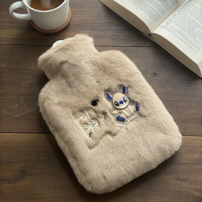 Timion Mutlu Robot Hayvan Figürlü Peluş Sıcak Su Torbası 1 Lt – Yumuşak Kılıf, Uzun Süre Sıcak Tutan Termal Su Torbası (5148)