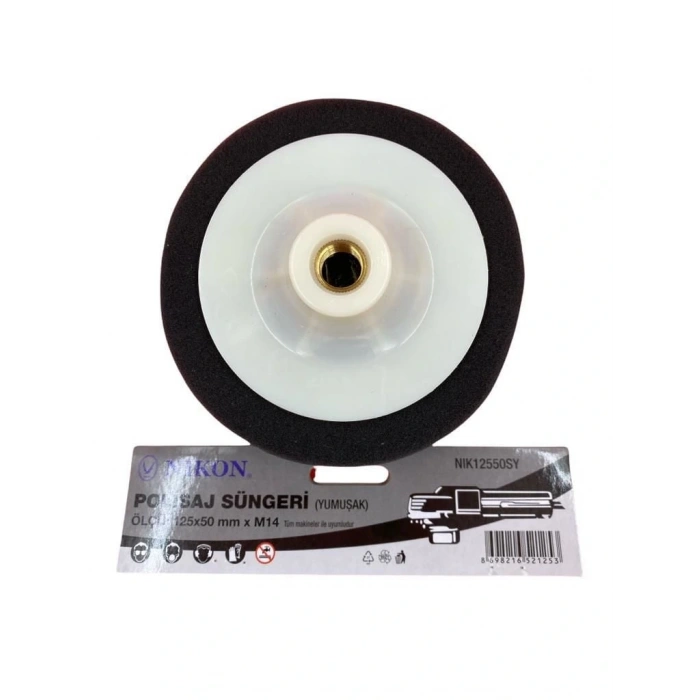 Timion Nikon 12550Sy Polisaj Süngeri 125 Mm Siyah Yumuşak