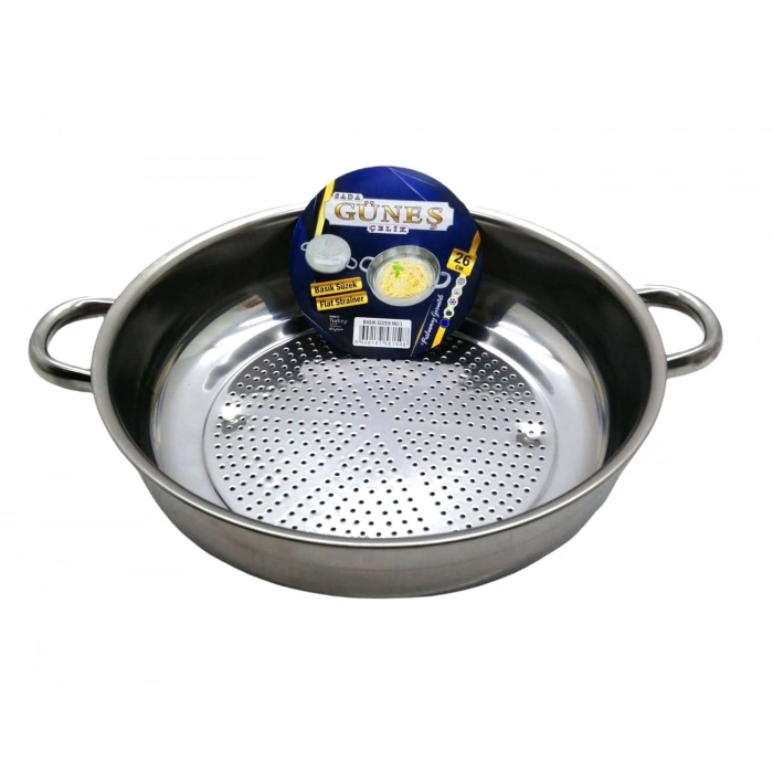 Timion No-1 - 26cm Basık Süzek Metal Süzgeç (5148)