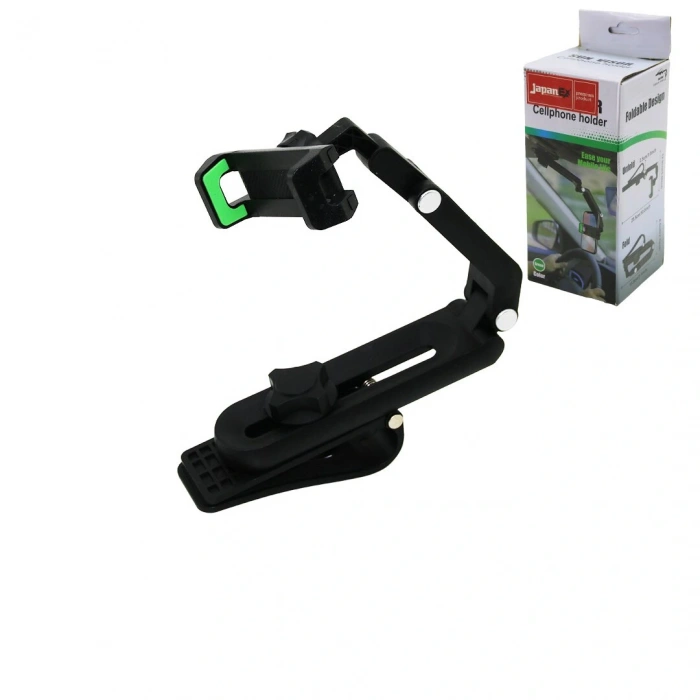 Timion OTO - ARAÇ DİKİZ AYNA GEÇMELİ TELEFON TUTUCU 360 DERECE KOL MANDALLI GENİŞLİK AYARI=12.9-25.5CM (5148)