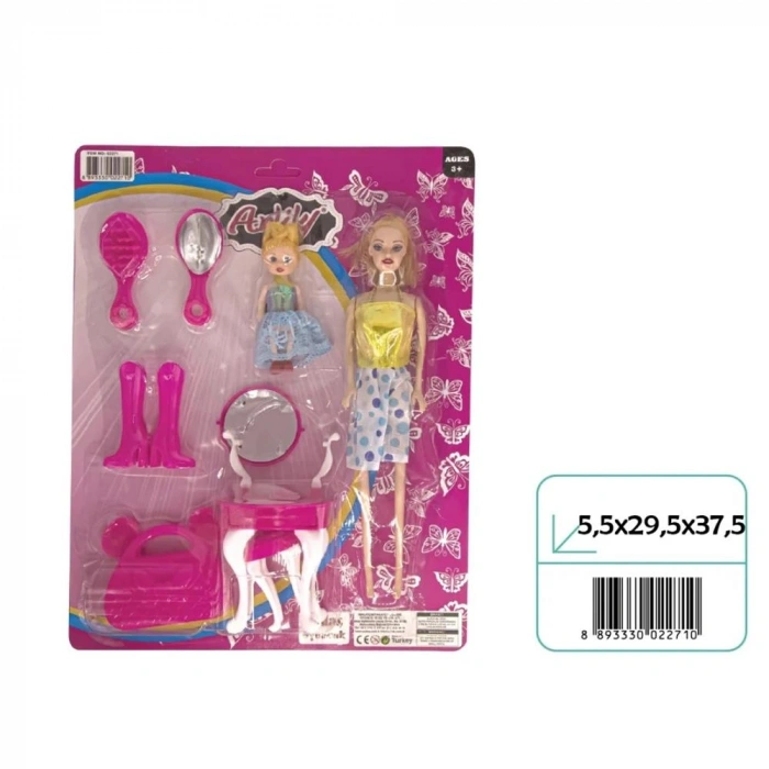 Timion OYD-02271 ANLILY KART BEBEKLI MAKYJ MASALI SET-OYD