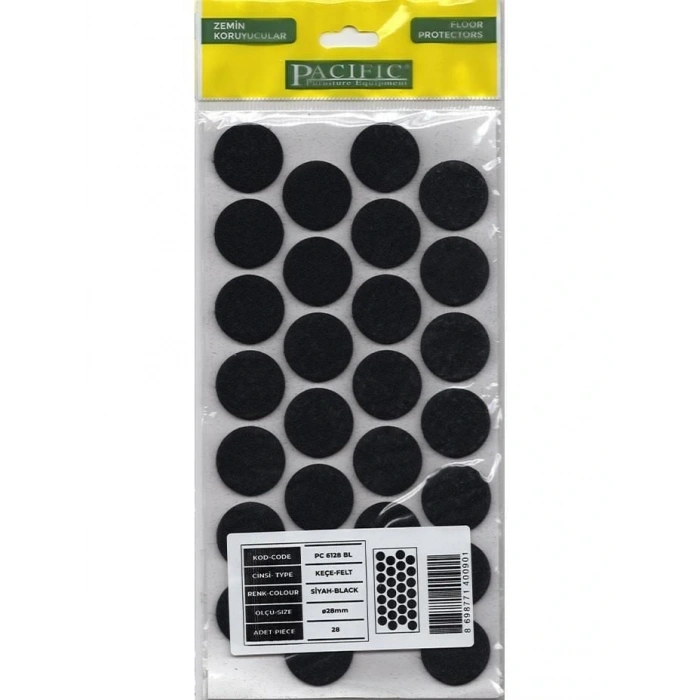 Timion Pacific 6128 Bl Yapışkanlı Keçe 28 Mm Siyah