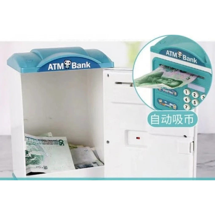 Timion Parmak İzi Görünümlü Elektronik Şifreli Otomatik Kağıt Para Alan ATM Kumbara (5148)