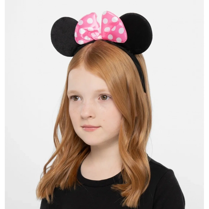 Timion Pembe Fiyonklu Minnie Mouse Tacı Mini Kulak (5148)