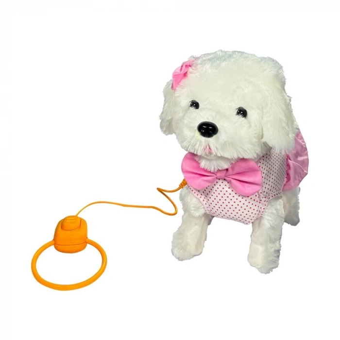 Timion PFT-B025 PELUŞ TASMALI YÜRÜYEN KÖPEK PEMBE -VRD