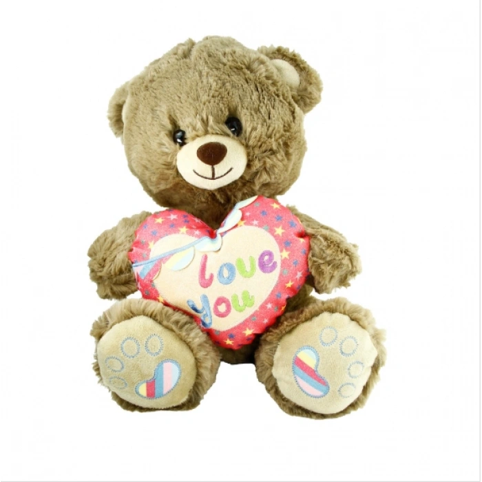 Timion PJH2324 PELUŞ 30CM LOVE YOU KALPLİ AYI -VRD