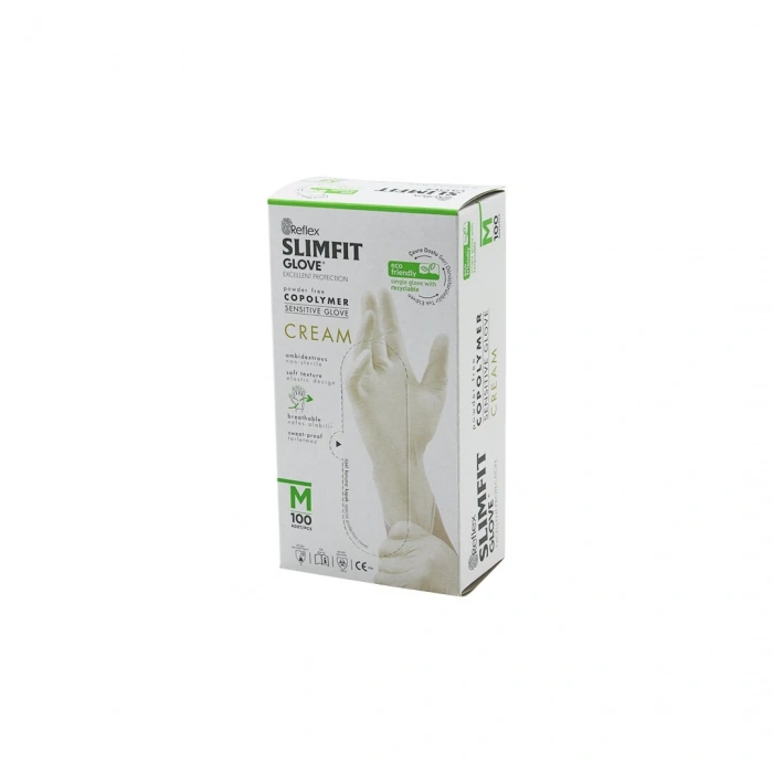 Timion REFLEX SLİMFİT GLOVE KOD-029 M KREM PUDRASIZ MUAYENE ELDİVEN 100LÜ (5148)