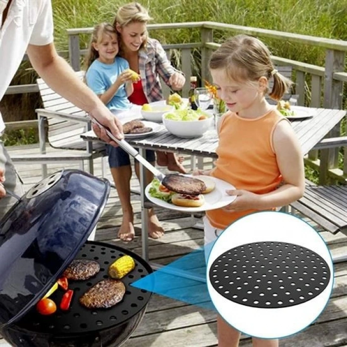 Timion Renkli Isıya Dayanıklı Yıkanılabilir Silikon Fırın Ve Airfryer Yuvarlak Pişirme Matı 23 Cm (5148)