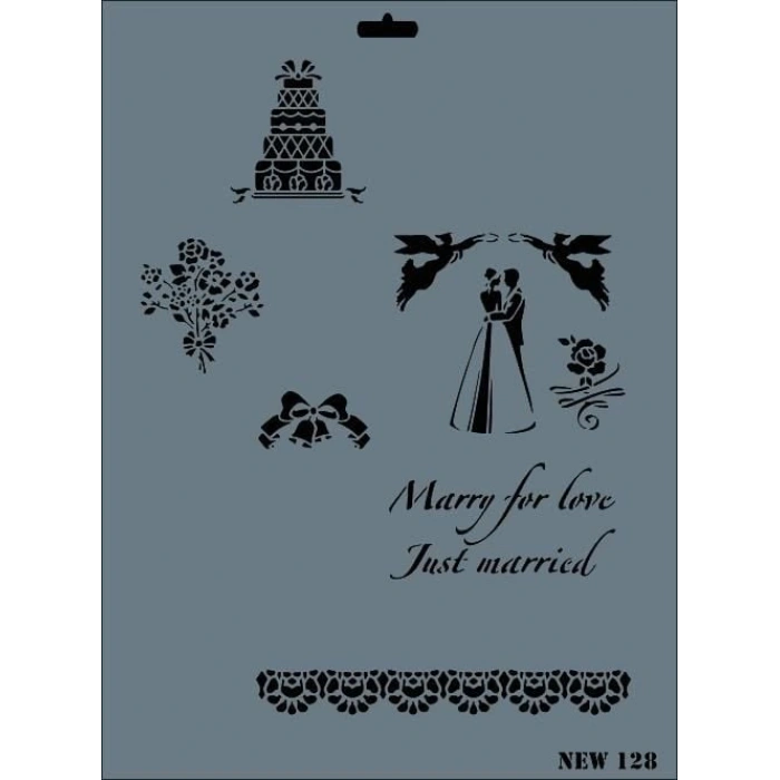 Timion Rich New Seri N128 Stencil 35X25 Cm