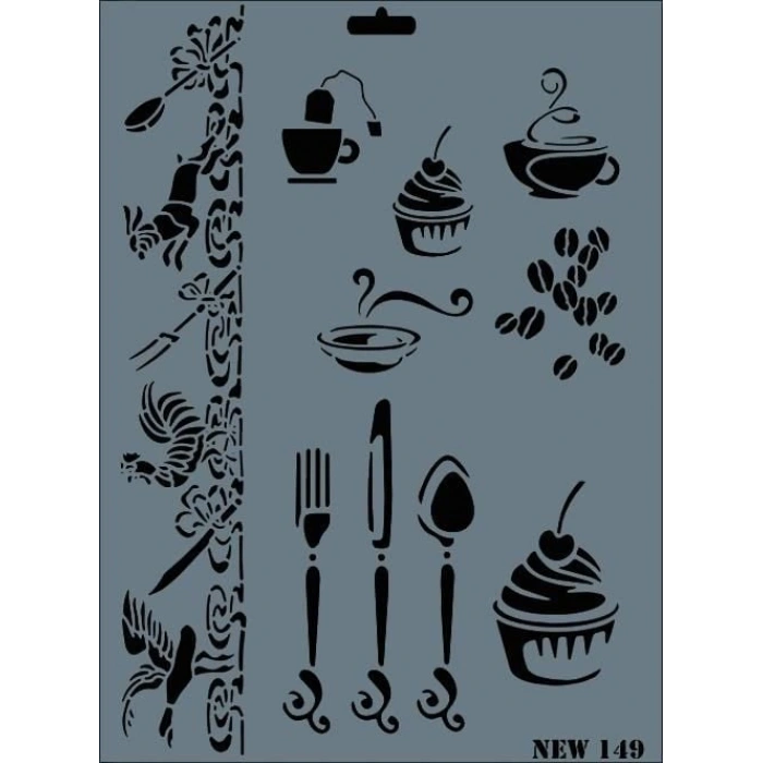 Timion Rich New Seri N149 Stencil 35X25 Cm